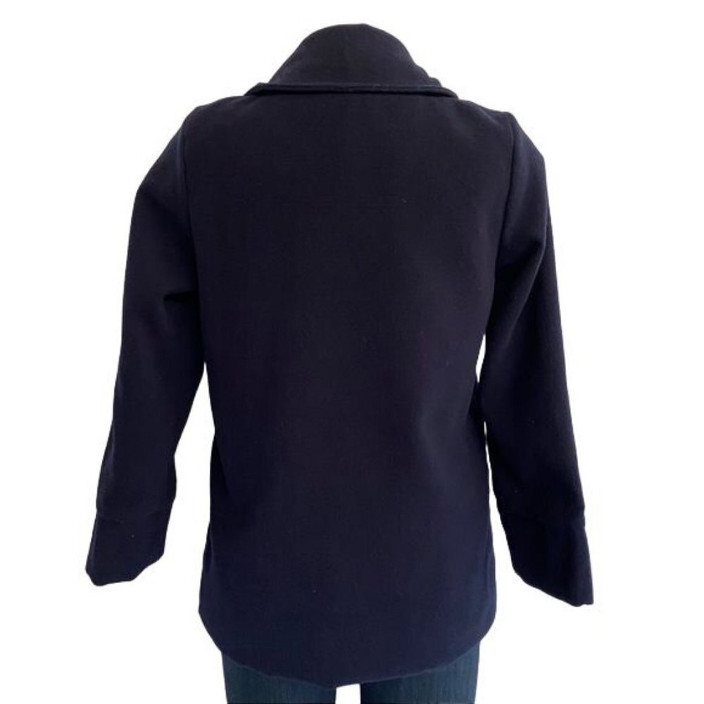 XinyuFushi Pea Coat Blue Jacket Gold Button Women's Coat Size Small - Picture 9 of 11